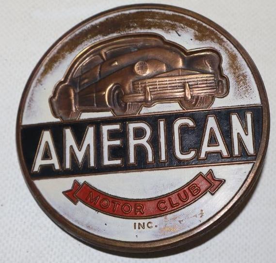 American Motor Club Brass Radiator Badge (1 of 2)