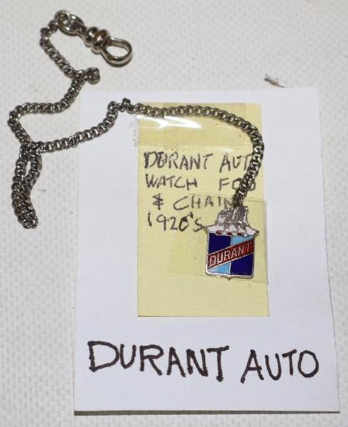 1920's The Durant Motor Car Co. Cloisonne Watch Fob: .50" x .75"
