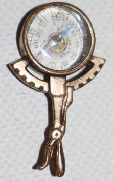 Early Brass Die Cut Automobile Shift Lever Compass (1 of 3)