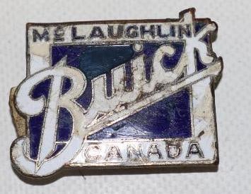 1928 Buick Motor Car Co. McLaughlin Canada Cloisonne Radiator Emblem Badge: has touch up 1.75" x 1.50"