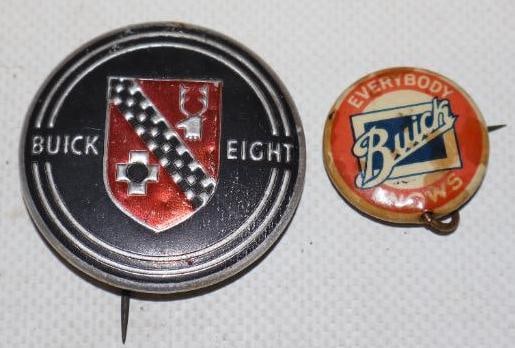 Group of 2 1920's and 1930's Buick Motor Car Co. Pin Back Badges (1 of 2)