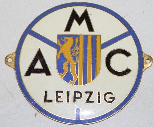 Cloisonne Leipzig Coat Of Arms Radiator Emblem Badge: 4" x 3.50"