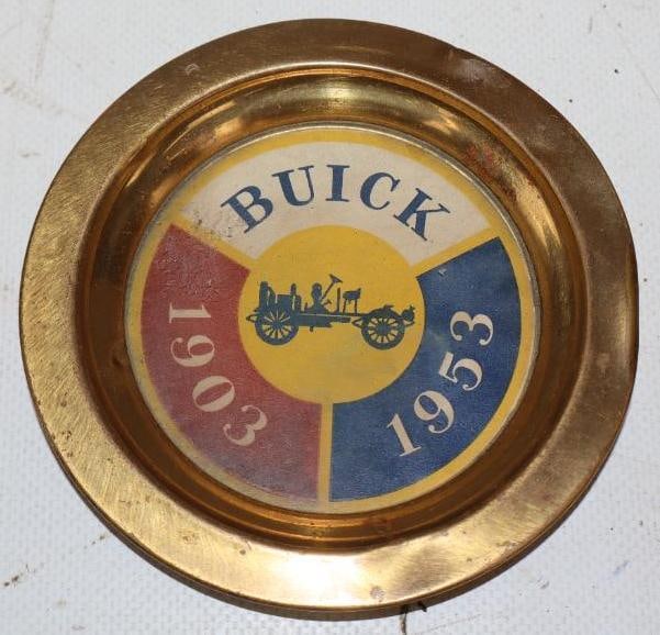 1953 Buick Motor Car Co. Brass 50 Year Commemorative Tray: 4" x 4" x .50"