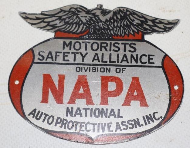 NAPA Motorist Safety Alliance Radiator Badge: 3.50" x 3"
