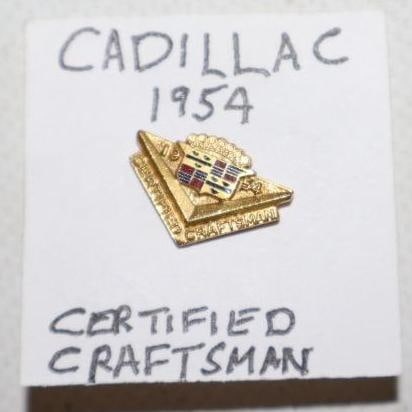 1954 Cadillac Certified Craftsman Cloisonne Lapel Pin (1 of 2)