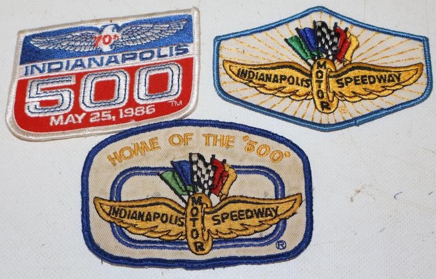 Group of 3 Different Indianapolis 500 Race Coat Patches: largest is 4.50" x 3"