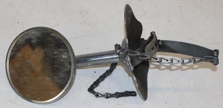 Early Automobile Side View Mirror Spare Tire Mount (1 of 3)