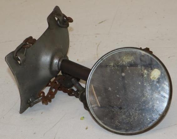 Early Automobile Side View Mirror Spare Tire Mount (1 of 3)