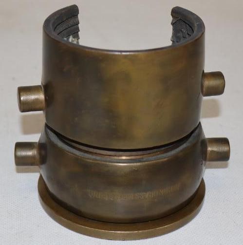 Early Brass Fire Truck Fire Hose Coupling Cut- A -Way Display (1 of 3)