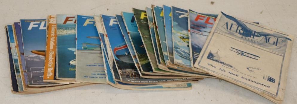Group of 22 1950's -1960's Flying Magazines: 11" x 8.50" each