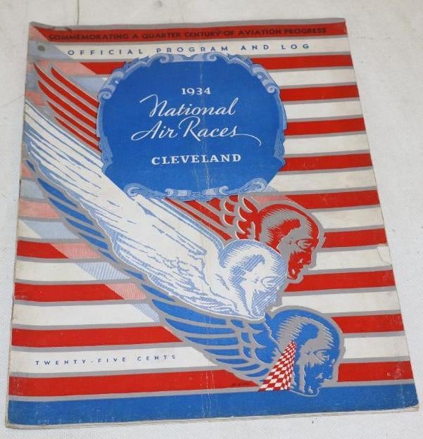 1934 National Air Races Cleveland Official Program and Log Book (1 of 2)