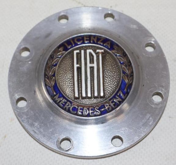 Cloisonne Fiat Mercades Benz Wheel Center Cap: 3" x 3" x .50"