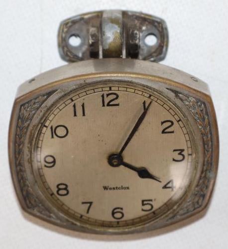Early Automobile West Clox Dash Mount Wind Up Clock (1 of 3)