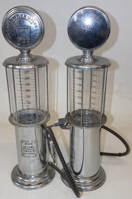 Group of 2 Visible Gas Pump Liquor Decanter Dispensers (1 of 4)