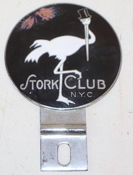 Cloisonne Stork Club NYC License Plate Topper (1 of 2)
