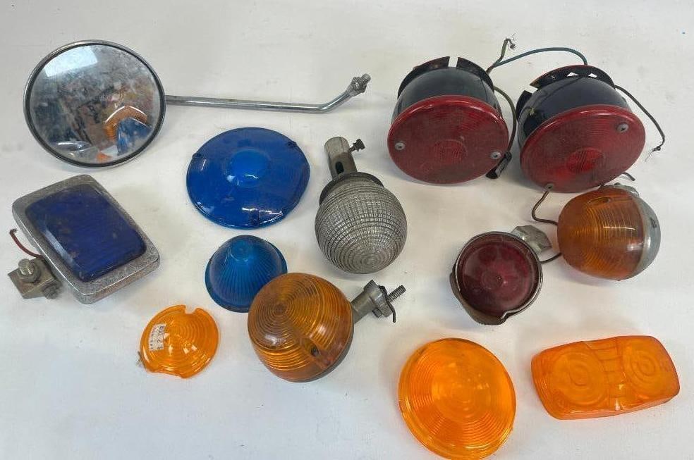 Group of 13 Accessory And Trailer Lights: 10" x 2.5" x 4.5" largest