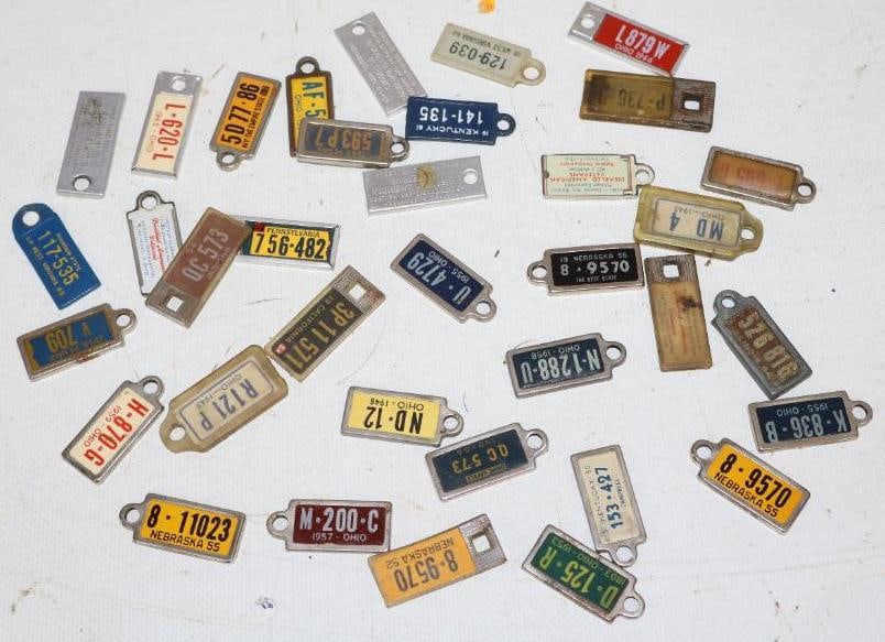 Group of 36 Various State Key Chain License Plate Tags (1 of 3)