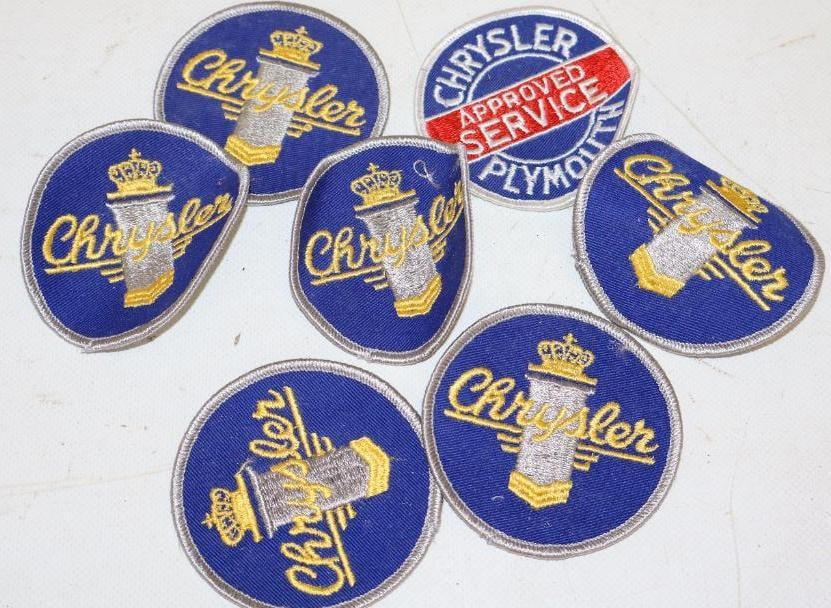 Group of 7 Chrysler Motor Car Co. Coat Patches: 3" x 3" each