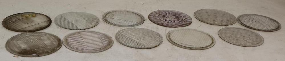 Group of 11 Early Automobile Glass Headlight Lenses (1 of 5)