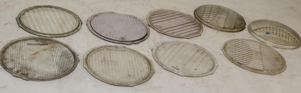 Group of 9 Early Automobile Glass Headlight Lenses (1 of 4)