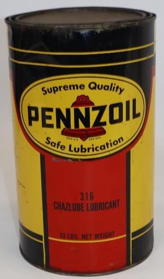 Pennzoil Chazlube 10 Pound Grease Can (1 of 2)