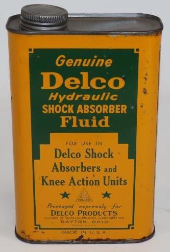 GM Delco Hydraulic Shock Absorber Fluid One Quart Oil Can (1 of 2)
