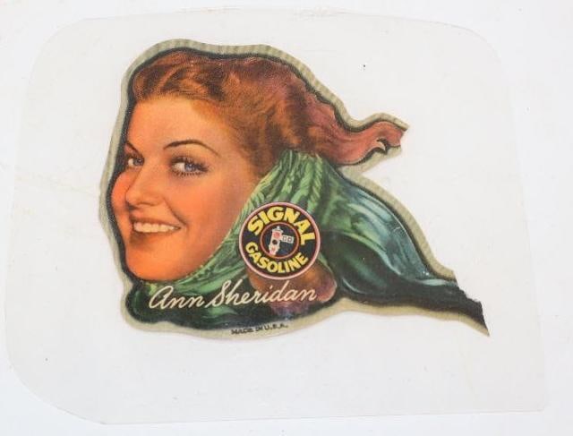 Anne Sheradon Signal Gasoline Advertising Decal: 5.5" x 5"