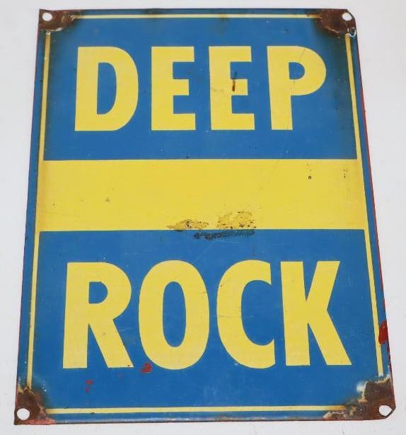 Deep Rock Gasoline Porcelain Gas Pump Plate (1 of 2)