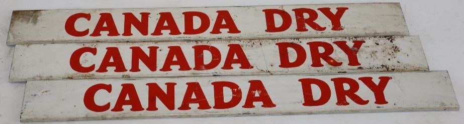 Group of 3 Canada Dry Ginger Ale Advertising Rack Signs (1 of 2)