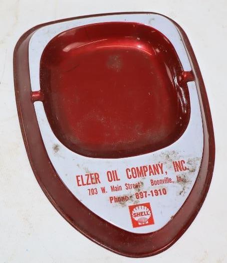Shell Elzer Oil Company Advertising Ash Tray: 4.50" x 6.25" x .50"