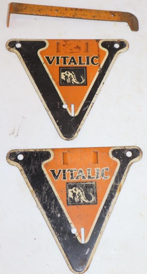 Group of 2 Vitalic Advertising Rack Sign Product Peg Holders: 5" x 4.50" each