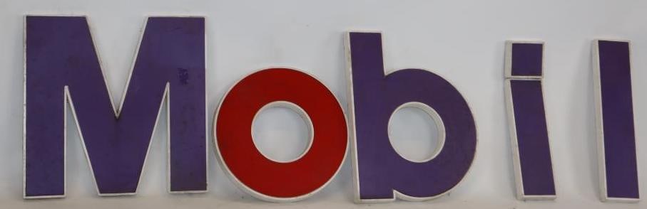 Mobil Oil Plastic Gas Station Letters (1 of 2)