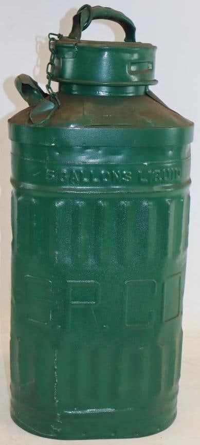 Embossed G. R. Co. Five Gallon Bulk Oil Can (1 of 3)