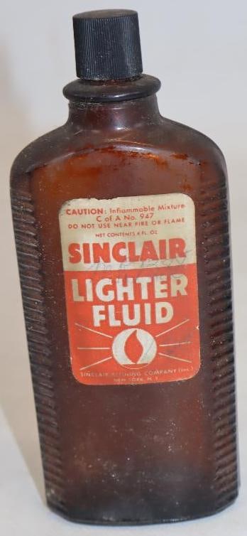 Sinclair Refining Company Glass Lighter Fluid Bottle (1 of 2)