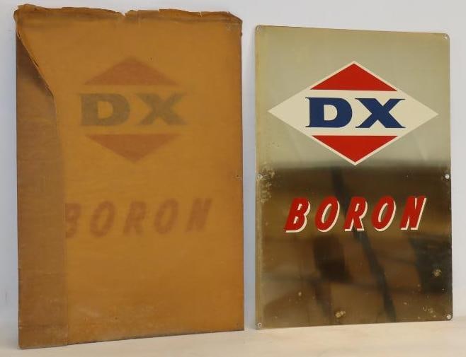 Pair of DX Boron NOS Gas Pump Plates: 18.50" x 26"each