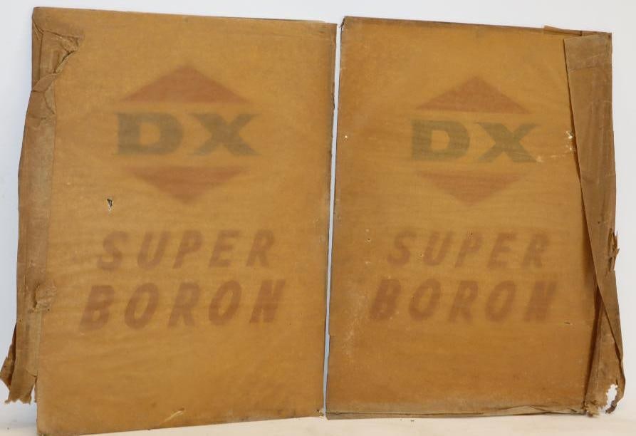 Pair of DX Super Boron NOS Gas Pump Plates (1 of 3)