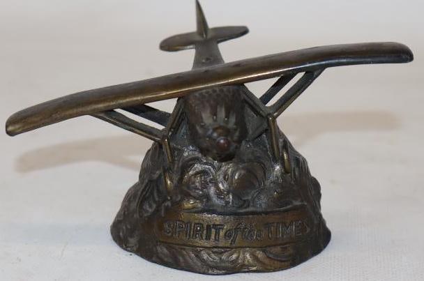 1927 Spirit Of The Times Brass Airplane Paper Weight (1 of 4)
