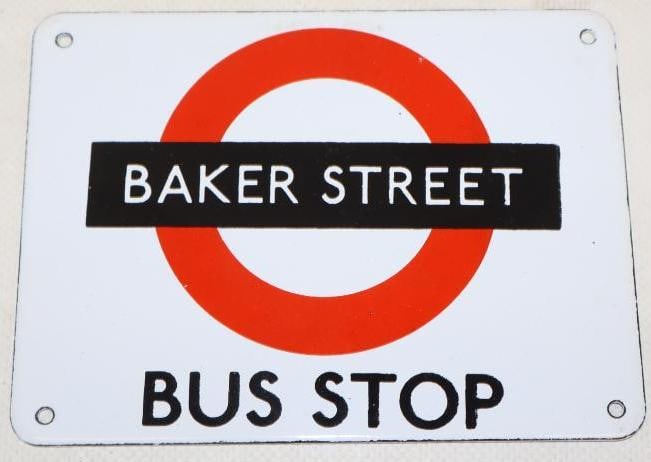 Baker Street Bus Stop Porcelain Replica Sign (1 of 2)