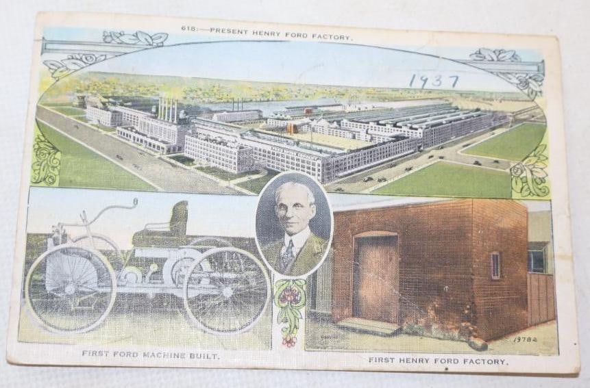 1937 Henry Ford Post Card (1 of 2)