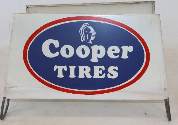 Cooper Tire Metal Advertising Tire Display: 14" x 10" x 9"