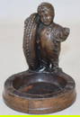 Bronze Fisk Figural "It's Time To Retire Get A Fisk" Advertising Ash Tray