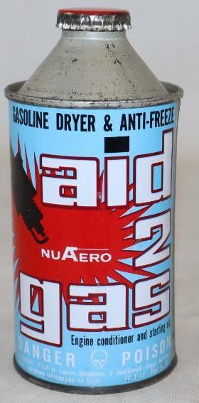Nuaero Spark Plug Aid To Gas Cone Top Antifreeze Can: 2.50" x 2.50" x 5.50"