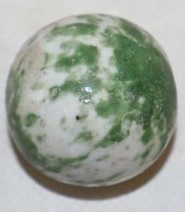Marbled White And Green Gearshift Knob: 1" x 1" x 1"