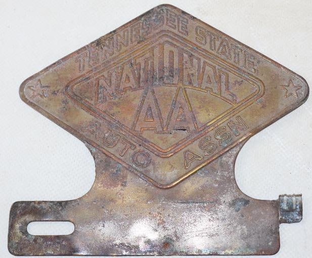 Brass National AA Tennessee State License Plate Topper (1 of 2)