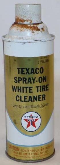 Texaco Spray-On White Tire Cleaner: 2.50" x 2.50" x 7.75"