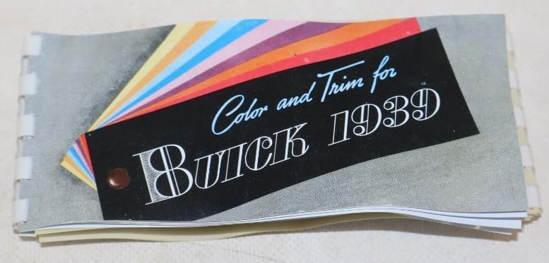 1939 Buick Paint Sample Dealership Salesman Pocket Guide (1 of 2)