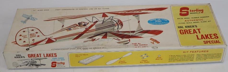 Hal Krier Great Lakes Special 24"  Sterling Airplane Model In Original Box (1 of 3)