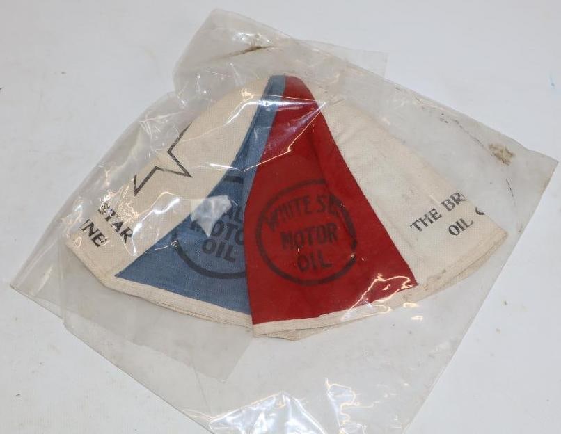 White Star Gasoline And Lubalene Motor Oil Advertising Gas Station Hat: 9" x 5.50"