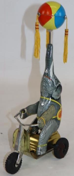 Tin Litho Circus Elephant Wind Up Friction Toy (1 of 3)