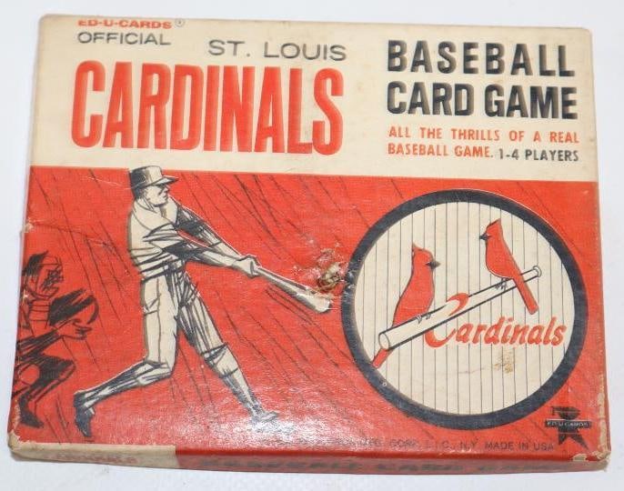 1964 Saint Louis Cardinal Baseball Card Game In Original Box: 5" x 4" x .50"